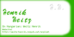 henrik weitz business card
